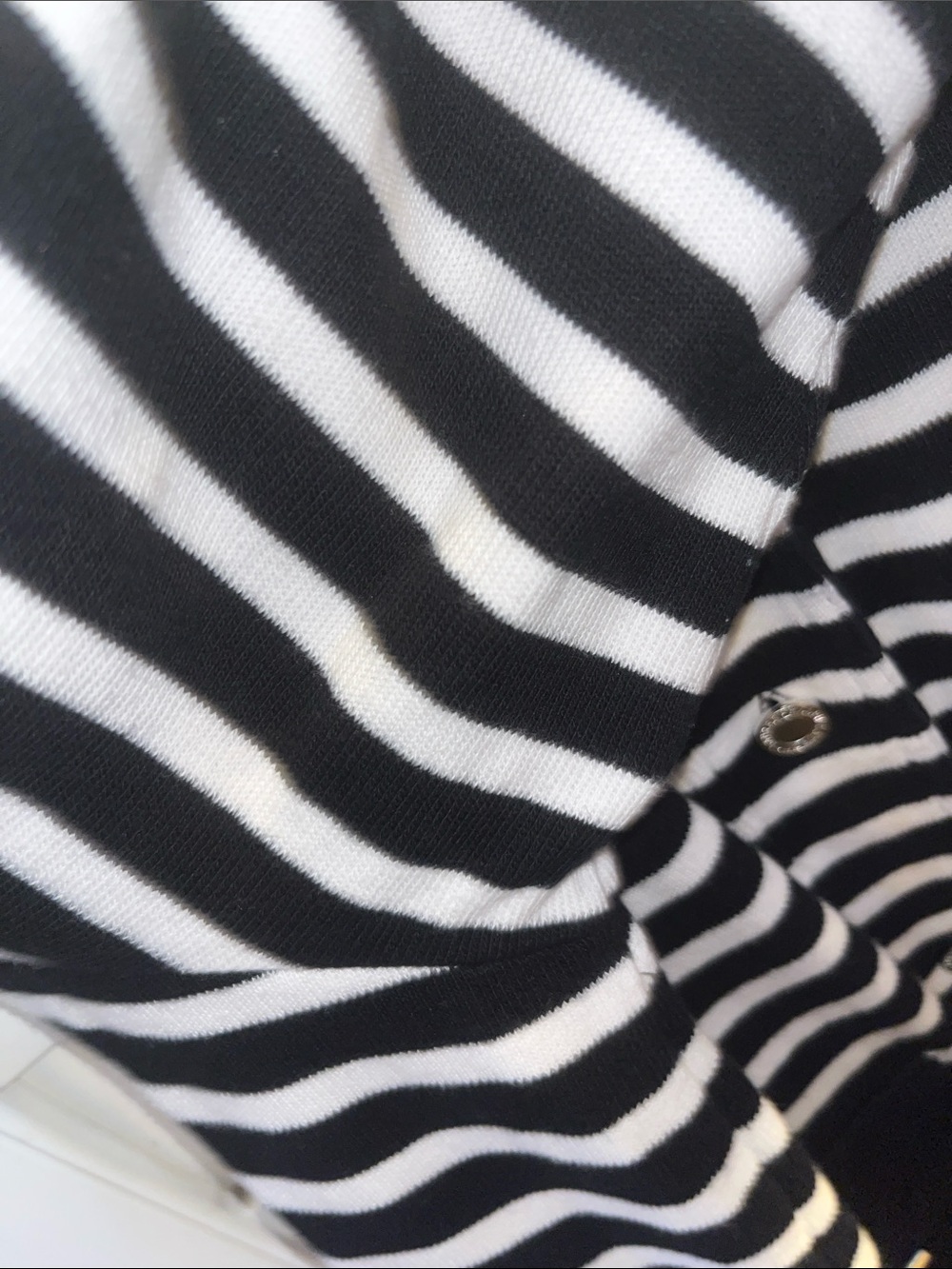 Lauren Ralph Lauren Black & White Striped Casual Button-Front Shirt - Picture 14 of 16